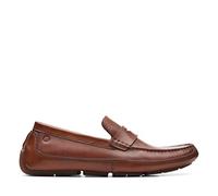 Clarks Homme Markman Way Moccasin, Dark Tan Lea, 41.5 EU