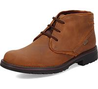 Clarks Men's Morris Peak Waterproof Chukka Boot, Dark Tan Leather, 10