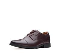 Clarks Men's Tilden Cap Oxford, Wine Leather, 130 W US