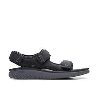 Clarks men's Wesley Bay Flat Sandal, AD TEMPLATE SIZE, Noir, 44.5 EU