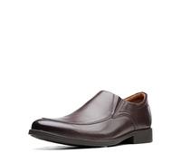 Clarks Homme Whiddon Step Mocassin, Cuir Brun foncé, 44.5 EU Large