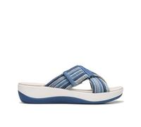 Clarks Femme Arla Wave Sandale, Blue Combi, 37 EU