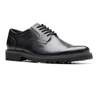 CLARKS Mixte Berwick Lace Shoes, Black Leather, 44 EU