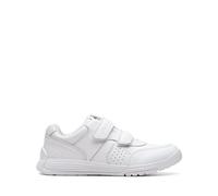 Clarks Mixte Cicastarorb K Sneaker, White, 33 EU