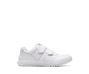 Clarks Mixte Cicastarorb K Sneaker, White, 33 EU