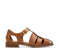 Clarks Mixte Hana Sun Sandal, Tan Leather, 42 EU