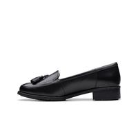 Clarks Mixte Havisham Edge Shoes, Black Leather, 40 EU
