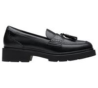 CLARKS Mixte Lauryl Tassel Shoes, Black Leather, 42 EU