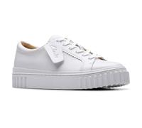 CLARKS Mixte Mayhill Walk Shoes, White Leather, 39.5 EU