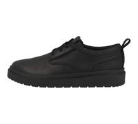 CLARKS Mixte Polden Lace Shoes, Black Leather, 39.5 EU
