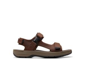 Clarks Mixte Saltway Edge Sandal, Dark Brown Lea, 42.5 EU
