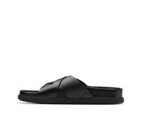 Clarks Mixte Torford Cross Sandal, Black Leather, 46 EU