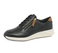 Clarks Femme 261680184 Basket, Cuir Noir, 40 EU