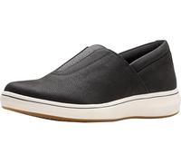 Clarks Mocassins Breezesky Ria pour femme, Textile noir/blanc, 40 EU