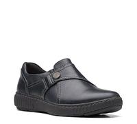 Clarks Mocassins Caroline Pearl pour Femme, Cuir Noir, 38.5 EU