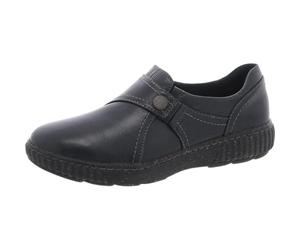 Clarks Mocassins Caroline Pearl pour Femme, Cuir Noir, 38.5 EU