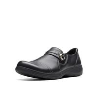 Clarks Mocassins Chaussure Carleigh Pearl pour Femme, Cuir Noir, 7.5 Narrow