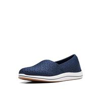 Clarks Mocassins Chaussures Breeze Emily pour Femme, Bleu Marine synthétique, 40.5 EU
