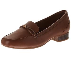 Clarks Mocassins Chaussures Juliet Shine pour Femme, Marron Clair/Cuir, 43 EU