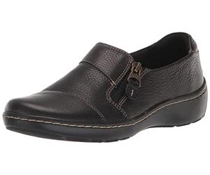 Clarks Mocassins Cora Harbor pour Femme, Cuir Noir, 41 EU