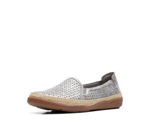 Clarks Mocassins Elaina Ruby pour Femme, Tissu en étain., 38 EU