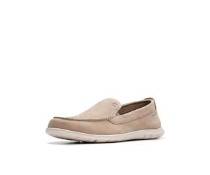 Clarks Mocassins Flexway Step pour Homme, Suède Sable, 46 EU