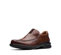 Clarks Mocassins Gessler Step pour Homme, Cuir Brun foncé, 40 EU
