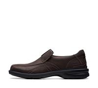 Clarks Mocassins Gessler Step pour Homme, Cuir Brun foncé, 45.5 EU