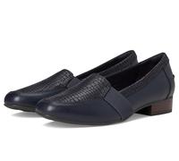 Clarks Mocassins Juliet Beat pour femme, Cuir bleu marine, 7 Wide