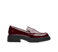Clarks Mocassins Orinoco à 3 bords pour femme, Cuir merlot, 36.5 EU