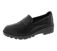 Clarks Mocassins Plats Calla Ease pour Femme, Cuir Noir, 39 EU