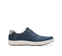 Clarks Mocassins Plats Mapstone Step pour Homme, Nubuck Bleu Marine, 44 EU