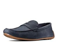 Clarks Mocassins Reazor Penny pour Homme, Nubuck Bleu Marine., 42 EU
