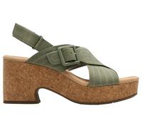 Clarks Femme Nerisa West Sandale, Sage Nubuck, 40 EU
