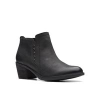 Clarks Neva LO bottillon pour femmes en cuir noir