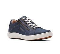Clarks New Women's Nalle Lace Sneaker Navy Nubuck 7