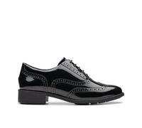 Clarks Originals Mixte Havisham Oak Shoe, Black Pat, 37.5 EU