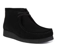 Clarks Originals Wallabee Evo Bottes en daim à lacets pour hommes en noir (Noir Daim, 44.5) 41