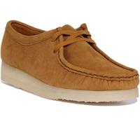 CLARKS ORIGINALS Wallabee Mocassins Cuir Femmes Chaussures Plates Fauve UK 4 -