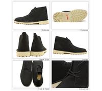 Clarks Originaux Hommes Désert Soldat Daim Noir UK 6,7, 8,9, 10,11 G