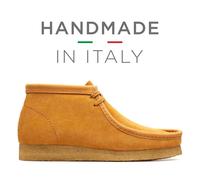 Clarks Originaux Hommes Wallabee Orange Daim, Main Fabriqué Italie UK 7,8, 9,10