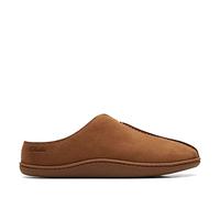 Clarks Pantoufles mules chaudes doublées pour homme, Suède camel, 41 EU