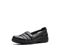 Clarks Pantoufles Plates Carleigh Eliza pour Femme, Cuir Noir., 39 EU