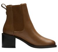 Clarks Premium Bottines Chamberly Top en cuir marron clair, 40 EU, Marron clair/cuir, 40.5 EU