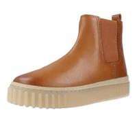 Clarks Premium Bottines Chelsea Mayhill Top pour femme, cuir marron clair, 37 EU, Marron clair/cuir, 37 EU