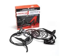 CLARKS React Lot de 4 Freins à Disque hydrauliques - Système de Frein hydraulique à 4 Pistons - Rotor de 160 mm - Kit Complet de Frein Compatible avec VTT (VTT), Downhill et E-Bikes