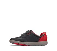 Clarks - Boys Shoes K Rex Play Kids Navy/Red Leather - Navy/Red Leather - 12 UK / 30 EU - F (Standard)