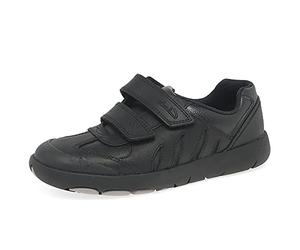 Clarks Rex Stride K, Enfant Unisexe, Schwarz,