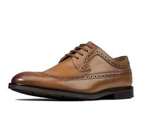 Clarks Ronnie Limit Brogues pour Homme, Cuir Marron Clair, 42.5 EU