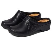 Clarks Sabots Angie Mist pour Femme, Cuir Noir, 37 EU